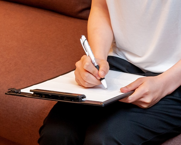 カウンセリングシート記入